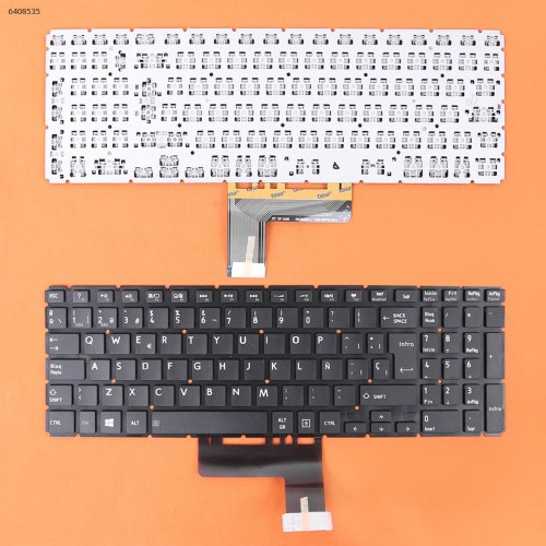 Клавиатура для ноутбука Toshiba Satellite L50-B S50-B L50D-B L50T-B L50DT-B L55(D)-B S55-B S55T-B S55D-B (Spanish, черная, 342x112mm, версия 2, вертикальный Enter)