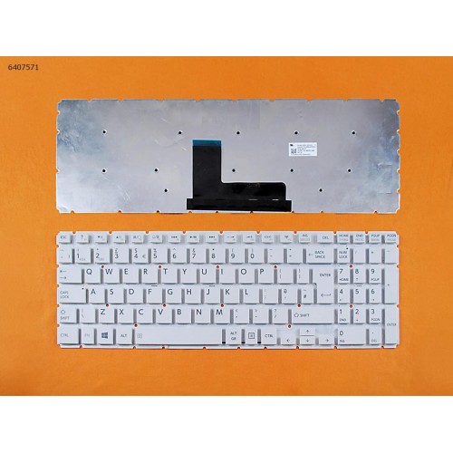Клавиатура для ноутбука Toshiba Satellite L50-B S50-B L50D-B L50T-B L50DT-B L55(D)-B S55-B S55T-B S55D-B UK (белая, 342x112mm, версия 2, вертикальный Enter, Original)