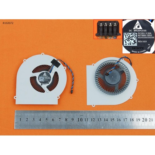 Вентилятор кулер для ноутбука HP ProBook 650 G2 G3 series, (Version 1, NS75B00-15D03, 840734-001, Original)