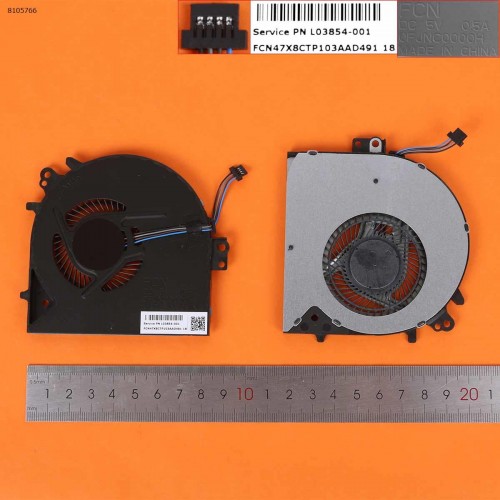 Вентилятор кулер для HP Probook 450 455 470 G5, (0FJNC0000H, L03854-001, Original)