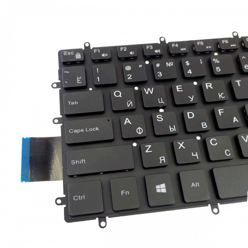 Клавіатура для ноутбука Dell Inspiron 3580 3581 3584 5570 7566 7567 7577 P66F P72F P75F, RU, Black, Backlit, Аналог
