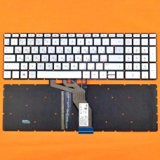Клавиатура для HP 250 255 G6 15-BS 15-BW 15-CC 15-CD 15-CB, RU/UA (Silver, с подсветкой, Original)