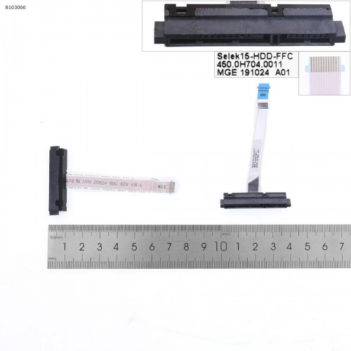 Шлейф Sata HDD/SSD для ноутбука Dell G3 15 3590 P89F G5 5500, (450.0H704.0011, 04DK2D)