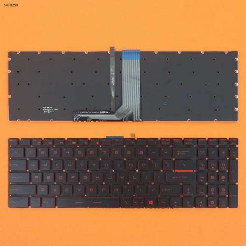 Клавиатура для ноутбука MSI GT72 GS60 GS70 WS60 GE72 GV72 GE62 US (красная подсветка, Original)