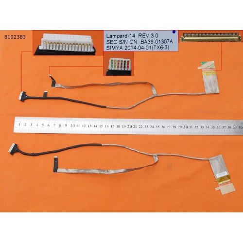 Шлейф матрицы для ноутбука Samsung NP270E4E NP270E4V NP270E5E NP275E4V NP300E4E (LED 40pin, Original)
