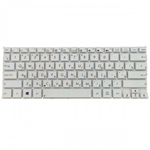 Клавиатура для ноутбука Asus F202E Q200E R200E S200E X202E, RU, White