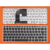 Клавиатура для HP EliteBook 8460P, SP, (чёрная с серой рамкой, без поинтстика, Аналог)