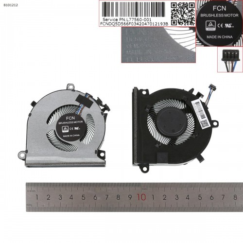 Вентилятор для ноутбука HP Pavilion Gaming 15Z-EC 15-EC 16-A 16T-A, (L72702-001, L77560-001, Original)