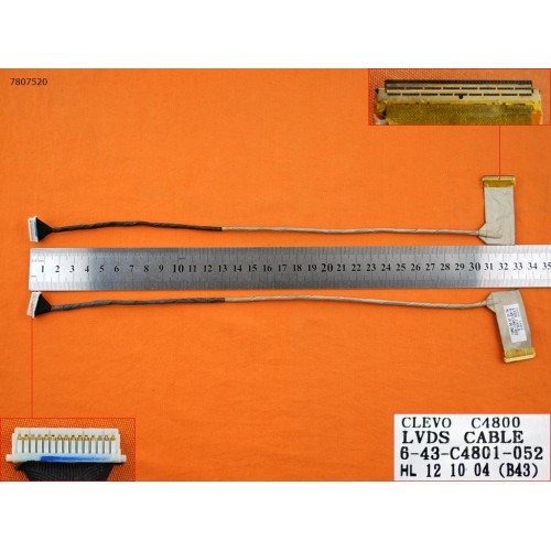 Шлейф матриці для ноутбука Clevo C4800 HCL L74, Itautec A7520 W7535 W7730 W7425, (Original)