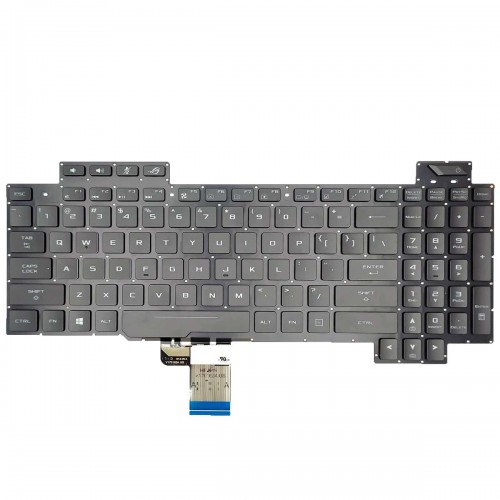 Клавіатура для ноутбука Asus GL504 GL504GS GL504GM GL504V series, US, (чорна, RGB-підсвітка)