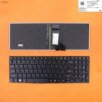 Клавиатура для Acer Aspire E5-722G, V3-574G, E5-573G, E5-532G, A315 A517 A515 A715 A717 series, US, (черная, с подсветкой)