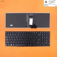 Клавиатура для Acer Aspire E5-722G, V3-574G, E5-573G, E5-532G, A315 A517 A515 A715 A717 series, US, (черная, с подсветкой)