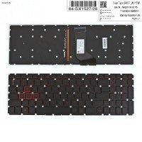 Клавіатура для Acer Nitro 5 series AN515-41, AN515-42, AN515-51, AN515-52, US, (чорна, з підсвіткою, Аналог)