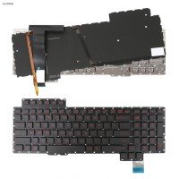Клавиатура для Asus Rog G752 G752VL G752VM G752VS G752VY G701VI series, US, (черная, с подсветкой, красный шрифт)