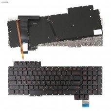 Клавиатура для Asus Rog G752 G752VL G752VM G752VS G752VY G701VI series, US, (черная, с подсветкой, красный шрифт)