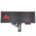 Клавиатура для ноутбука HP Omen 15-CE 15T-CE series, US, (черная, с подсветкой, красный шрифт, Original)