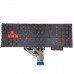 Клавіатура для HP Omen 15-CE 15T-CE series, US, (чорна, з підсвіткою, червоний шрифт, Original)