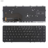 Клавіатура для HP EliteBook 740 745 750 755 840 850 G1 G2, US, (Black, Backlit, Аналог)