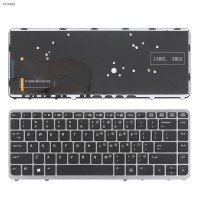 Клавиатура для HP EliteBook 740 745 750 755 840 850 G1 G2, US, (Black/Gray, Backlit, Аналог)