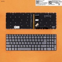 Клавіатура для Lenovo IdeaPad 330S-15IKB 330S-15AST V130-15IKB V130-15IGM V330-15IKB V330-15ISK, US, (сіра, з підсвіткою)