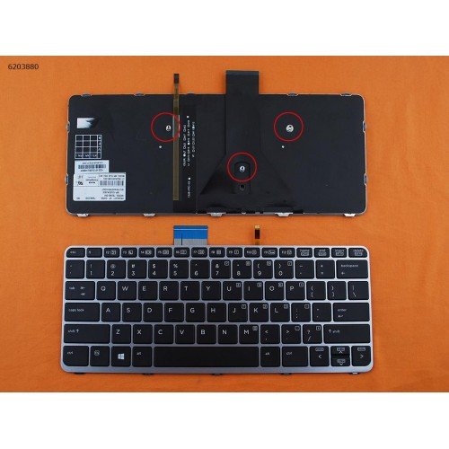 Клавиатура для ноутбука HP Elitebook Folio 1020 G1 G2, US, (Black/Gray, з підсвіткою, Original)
