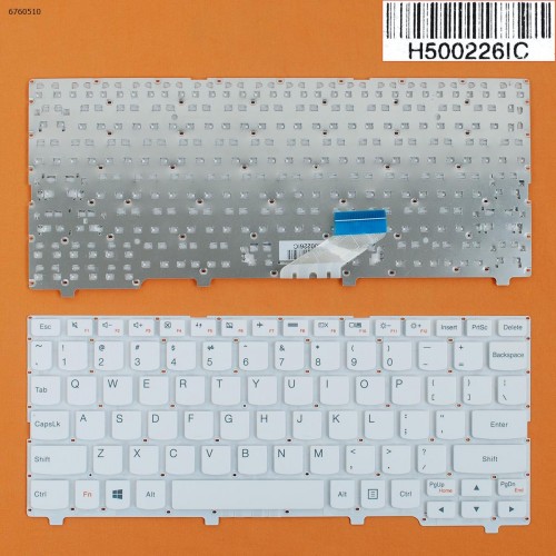 Клавіатура для Lenovo IdeaPad 110S-11IBR, US, біла