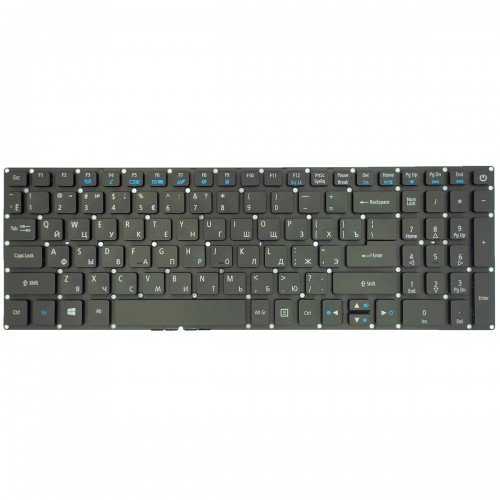Клавіатура для Acer Aspire E5-722G, V3-574G, E5-573G, E5-532G, A315 A517 A515 A715 A717 series, RU, (чорна, з підсвіткою)