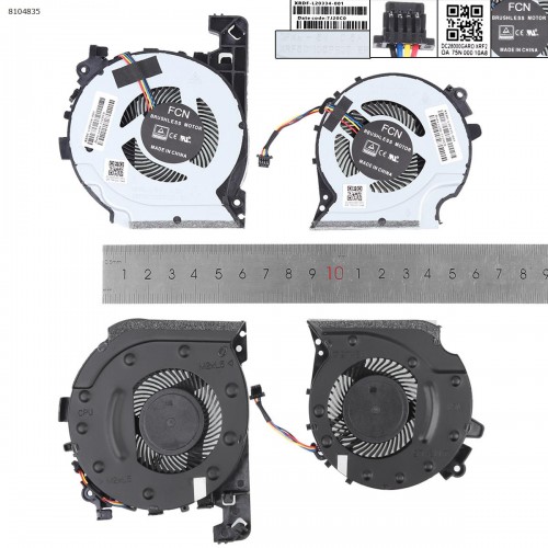 Вентилятори кулери для ноутбука HP Pavilion 15-CX TPN-C133 series, (пара CPU+GPU, HC)
