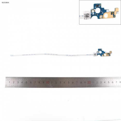 Кнопка включения с шлейфом для ноутбука Dell Inspiron 17 5755 5758 5759 Series, LS-B845P, 0T2CVC, AAL10
