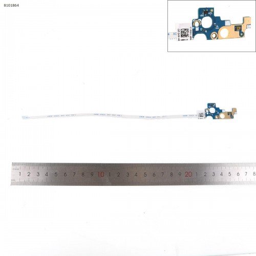 Кнопка увімкнення з шлейфом для Dell Inspiron 17 5755 5758 5759 Series, LS-B845P, 0T2CVC, AAL10