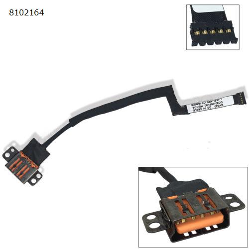 Роз'єм гніздо живлення для Lenovo Yoga 900-13ISK 900-13ISK2 80MK, DC30100PN00 (PJ974, Square Orange+pin з проводом/кабелем)