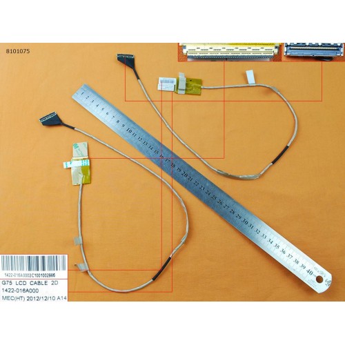 Шлейф матриці для ноутбука Asus ROG G75VW G75VX, (LVDS 40pin, 1422-016A000, 14006-00040000, 14006-00040300)