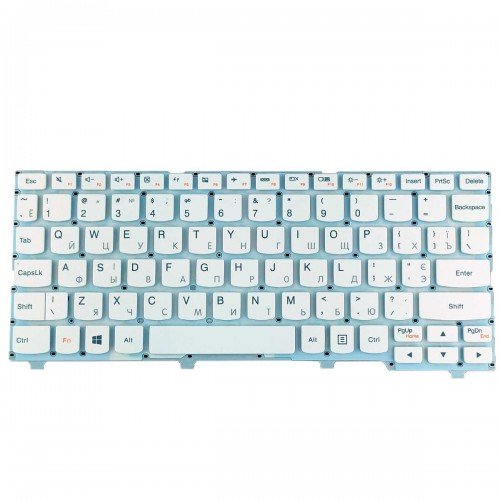 Клавіатура для ноутбука Lenovo Ideapad 100S-11Iby, RU/UA, белая