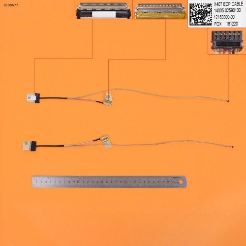 Шлейф матрицы для ноутбука Asus A407 F407 R407 X407 series, (eDP 30pin, 14005-02590100, 14005-02590000)