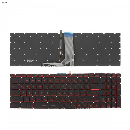 Клавиатура для ноутбука MSI GT72 GS60 GS70 WS60 GE72 GV72 GE62, RU, (красная подсветка, Original)