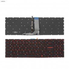 Клавиатура для MSI GT72 GS60 GS70 WS60 GE72 GV72 GE62, RU, (красная подсветка, Original)