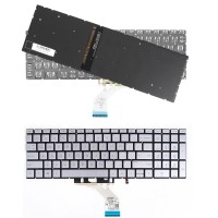 Клавіатура для HP Pavilion 15-DA 15-DB 15-DX 15-DR 15-DW 15-CX 15-CS 15-CW, 250 255 G7, US, (Silver, з підсвіткою)