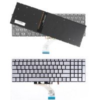 Клавіатура для HP Pavilion 15-DA 15-DB 15-DX 15-DR 15-DW 15-CX 15-CS 15-CW, 250 255 G7, US, (Silver, з підсвіткою)