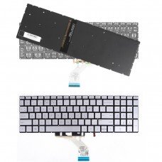 Клавіатура для HP Pavilion 15-DA 15-DB 15-DX 15-DR 15-DW 15-CX 15-CS 15-CW, 250 255 G7, US, (Silver, з підсвіткою)