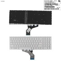 Клавіатура для HP Pavilion 15-DA 15-DB 15-DX 15-DR 15-DW 15-CX 15-CS, 250 255 G7, US, (бело-сіра, з підсвіткою, Original)