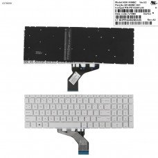 Клавіатура для HP Pavilion 15-DA 15-DB 15-DX 15-DR 15-DW 15-CX 15-CS, 250 255 G7, US, (бело-сіра, з підсвіткою, Original)