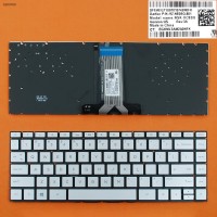 Клавиатура для HP Pavilion X360 14-BA 14T-BA 14M-BA 14-BS, 240 245 246 G6, US, (silver, с подсветкой, Original)