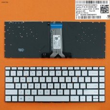 Клавіатура для HP Pavilion X360 14-BA 14T-BA 14M-BA 14-BS, 240 245 246 G6, US, (silver, з підсвіткою, Original)