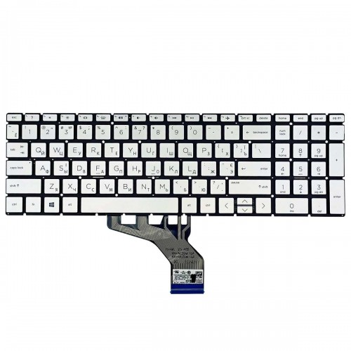 Клавиатура для ноутбука HP Pavilion 15-DA 15-DB 15-DX 15-DR 15-DW 15-CX 15-CS, 250 255 G7, RU/UA, (Silver, с подсветкой, Original)