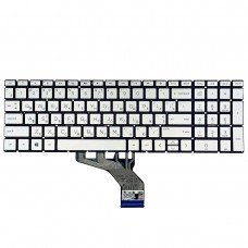 Клавіатура для HP Pavilion 15-DA 15-DB 15-DX 15-DR 15-DW 15-CX 15-CS, 250 255 G7, RU/UA, (Silver, з підсвіткою, Original)