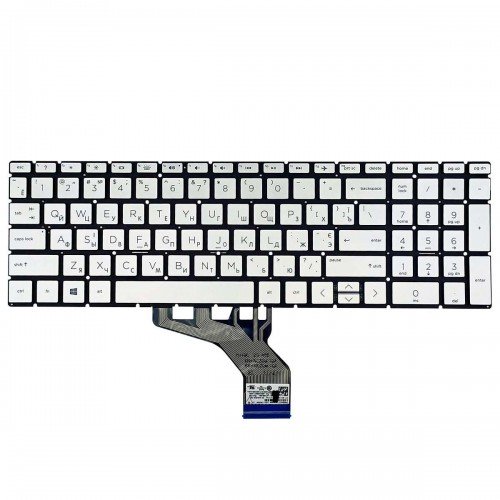 Клавіатура для ноутбука HP Pavilion 15-DA 15-DB 15-DX 15-DR 15-DW 15-CX 15-CS, 250 255 G7, RU/UA, (Silver, з підсвіткою, Original)