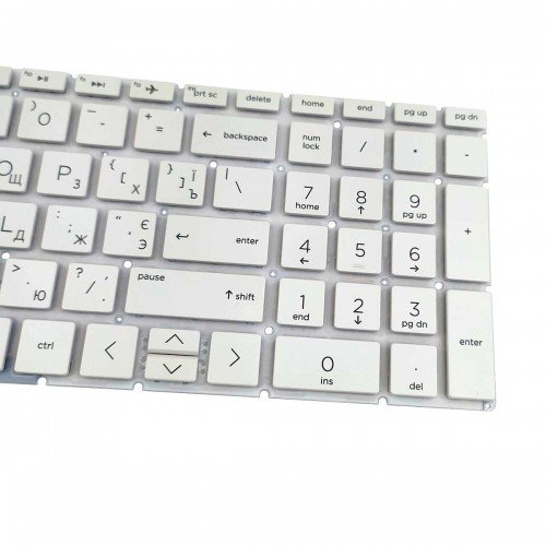 Клавіатура для HP Pavilion 15-DA 15-DB 15-DX 15-DR 15-DW 15-CX 15-CS, 250 255 G7, RU, (бело-сіра, з підсвіткою, Original)