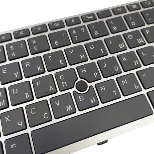 Клавиатура для ноутбука HP Elitebook 850 G5 G6 755 G5, ZBook 15u G5 G6, US/RU/UA, (черная, серая рамка, подсветка, трекпоинт) Клавиатура для ноутбука HP Elitebook 850 G5 G6 755 G5, ZBook 15u G5 G6, US/RU/UA, (черная, серая рамка, подсветка, трекпоинт)