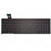 Клавиатура для ноутбука Asus G552V G552VW G552VX FZ50JX GL752VW, RU, (черная, с подсветкой, красный шрифт, Original)