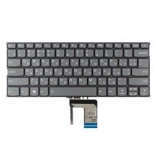 Клавіатура для Lenovo IdeaPad 320S-13IKB Type 81AK, RU/UA, (сіра, з підсвіткою, Original)